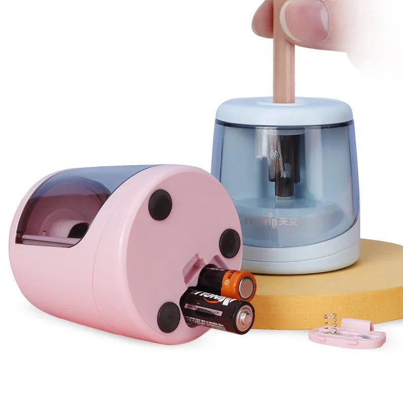 HKM-461139 Portable Electric Pencil Sharpener with Durable Plastic Design for Students