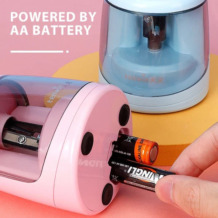 HKM-461139 Portable Electric Pencil Sharpener with Durable Plastic Design for Students