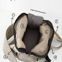 HKM-4612029 Breathable Apricot Cloth Pet Handbag for Outdoor Use, Portable and Versatile Design
