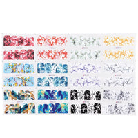 HKM-461331 French Art Marbling Nail Enhancement Watermark Stickers - Black and White Texture for Watercolor Nail Art