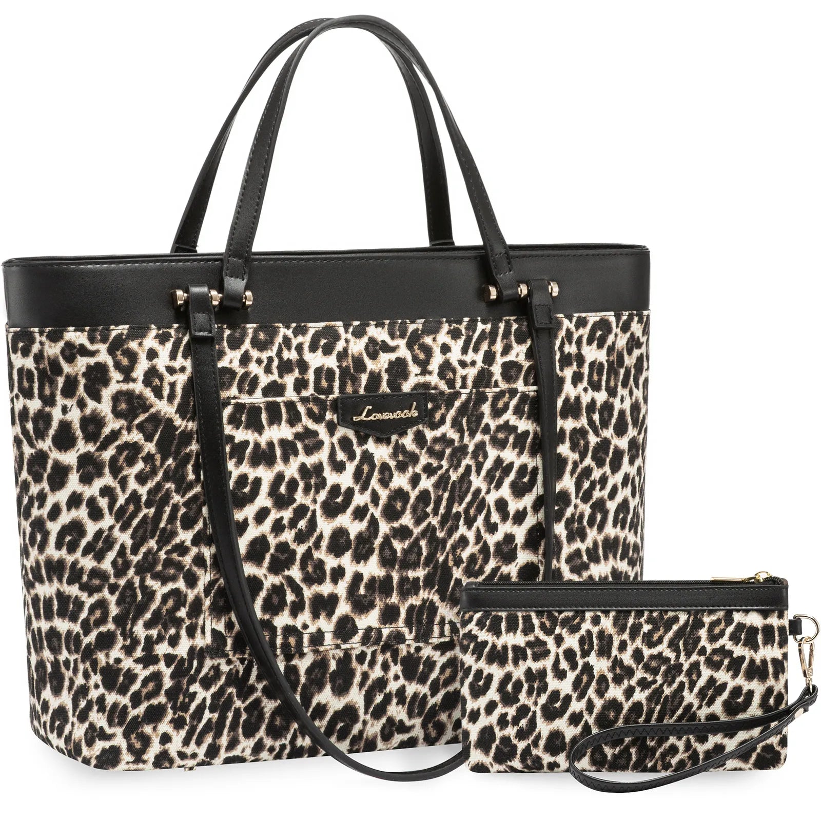 HKM-461395 Spacious 14 Inch PU Leather Briefcase for Women - Stylish Tote with Compartments for Office and School