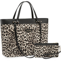 HKM-461395 Spacious 14 Inch PU Leather Briefcase for Women - Stylish Tote with Compartments for Office and School