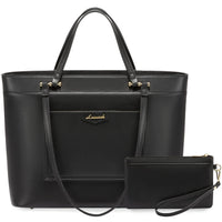 HKM-461395 Spacious 14 Inch PU Leather Briefcase for Women - Stylish Tote with Compartments for Office and School