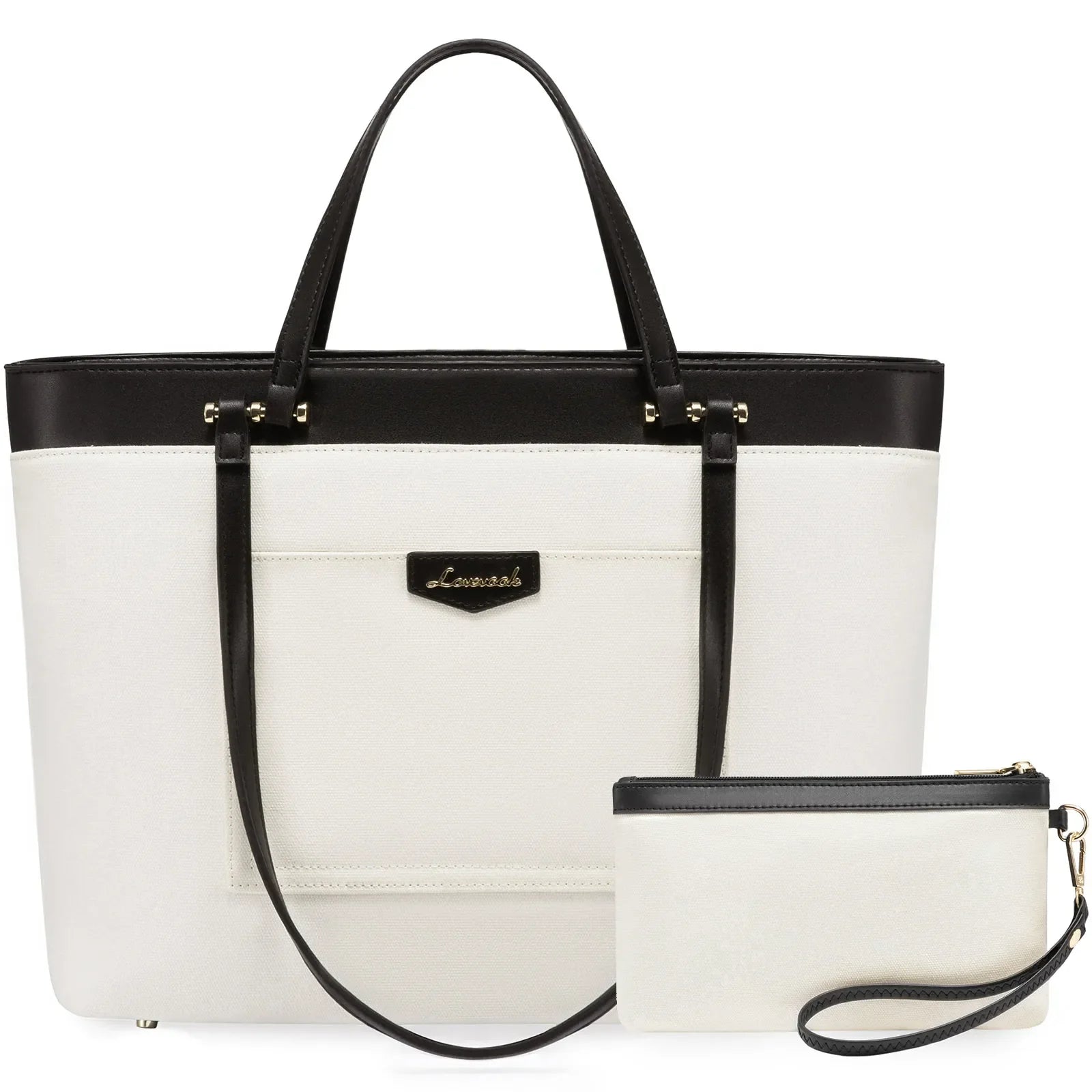 HKM-461395 Spacious 14 Inch PU Leather Briefcase for Women - Stylish Tote with Compartments for Office and School