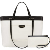 HKM-461395 Spacious 14 Inch PU Leather Briefcase for Women - Stylish Tote with Compartments for Office and School