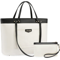HKM-461395 Spacious 14 Inch PU Leather Briefcase for Women - Stylish Tote with Compartments for Office and School