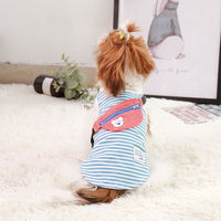 HKM-4615357 Small Pet Dog Backpack Vest - Adjustable Fit for Sizes S-XXXL, Yellow & Blue Options