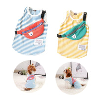 HKM-4615357 Small Pet Dog Backpack Vest - Adjustable Fit for Sizes S-XXXL, Yellow & Blue Options