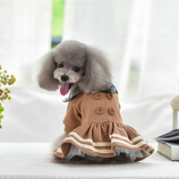 HKM-4616125 Autumn and Winter Pet Cotton Princess Dress with Skirt ¨C Available in Various Sizes