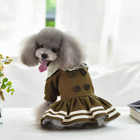 HKM-4616125 Autumn and Winter Pet Cotton Princess Dress with Skirt ¨C Available in Various Sizes
