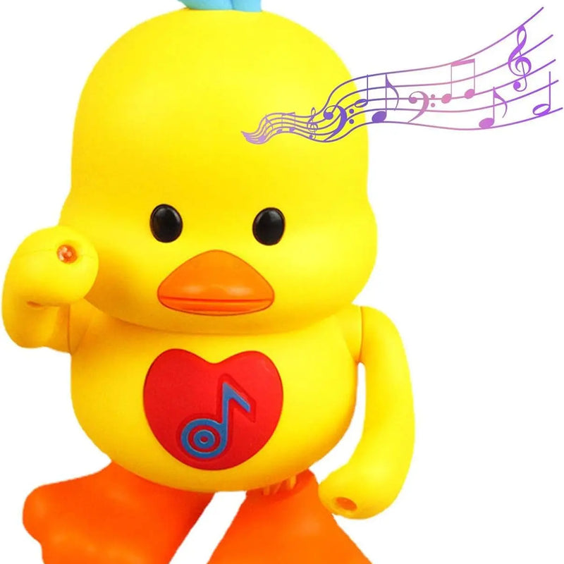 HKM-461651 Glowing Yellow Duck Toy for Kids - Walking, Dancing, Singing & Talking Educational Fun