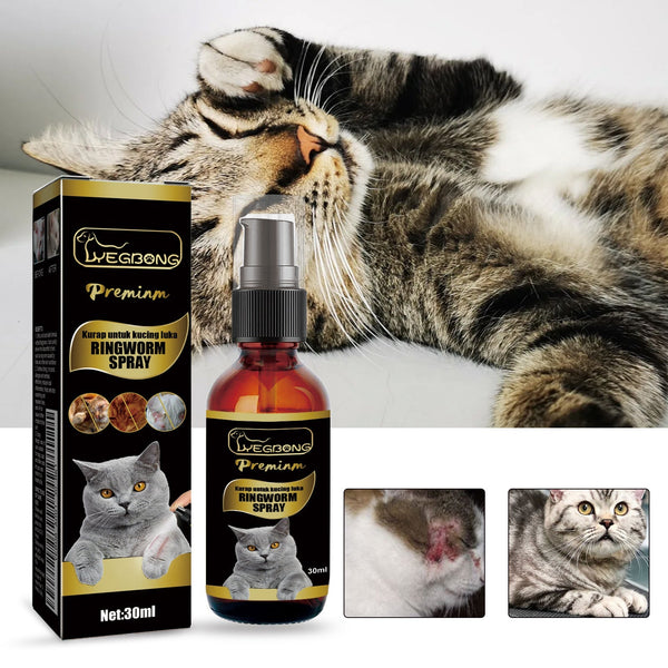 HKM-4617405 Gentle Cat Skin Cleaning Spray - 30ml, Easy Atomizing Care for Feline Hygiene