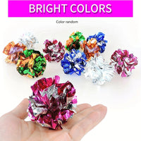HKM-4618173 Colorful Grasping Cat Toy with Crinkly Paper Ball - 5-6cm