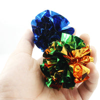HKM-4618173 Colorful Grasping Cat Toy with Crinkly Paper Ball - 5-6cm