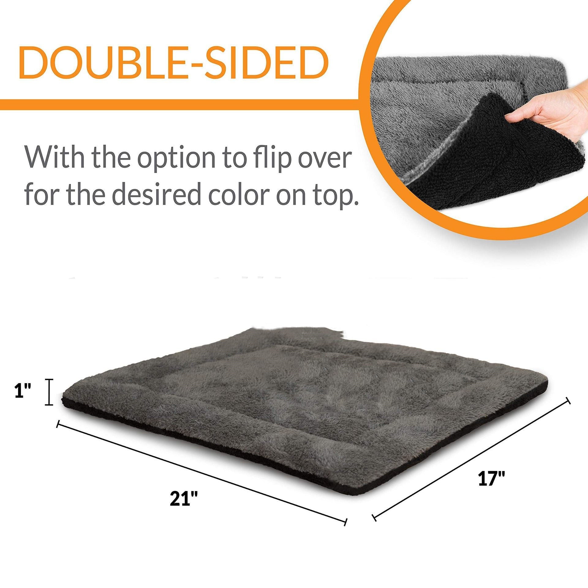 HKM-4619581 Warm Flannel Cat Nest with Automatic Heating - Indoor Pet Insulation Mat - Grey 75x50cm, 90x55cm, 105x70cm
