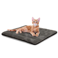 HKM-4619581 Warm Flannel Cat Nest with Automatic Heating - Indoor Pet Insulation Mat - Grey 75x50cm, 90x55cm, 105x70cm