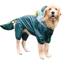 HKM-4619709 All-Weather Four-Legged Pet Raincoat in Dinosaur, Tiger, Bee, and Cow Designs
