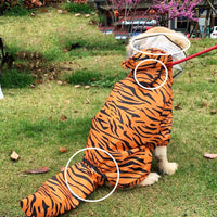 HKM-4619709 All-Weather Four-Legged Pet Raincoat in Dinosaur, Tiger, Bee, and Cow Designs