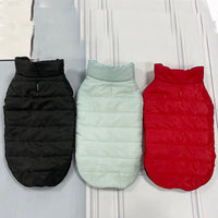 HKM-4619965 Waterproof Windproof Fleece-Lined Dog Vest in Red, Black, Light Blue, and Plaid - Sizes S to XXL