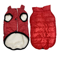 HKM-4619965 Waterproof Windproof Fleece-Lined Dog Vest in Red, Black, Light Blue, and Plaid - Sizes S to XXL