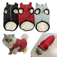 HKM-4619965 Waterproof Windproof Fleece-Lined Dog Vest in Red, Black, Light Blue, and Plaid - Sizes S to XXL