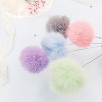 HKM-4620349 Cat Teaser Wand with Rabbit Hair Ball, Candy Beads, and Bell - 40cm Long