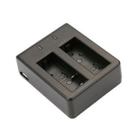HKM-462035 Dual Charger for Action Cameras Compatible with SJCAM SJ4000, SJ5000, EKEN H8 Pro, H9R, and More, Compact and Portable Design