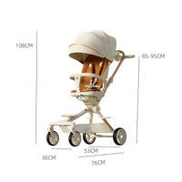 HKM-462035 Portable Foldable Reclining High Seat Baby Stroller Handcart for Children