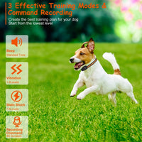HKM-4620989 Rechargeable Dog Training Collar with 3 Training Modes, IP65 Waterproof, 984FT Range, Safety Lock, and Adjustable Correction Levels