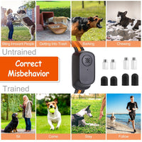 HKM-4620989 Rechargeable Dog Training Collar with 3 Training Modes, IP65 Waterproof, 984FT Range, Safety Lock, and Adjustable Correction Levels