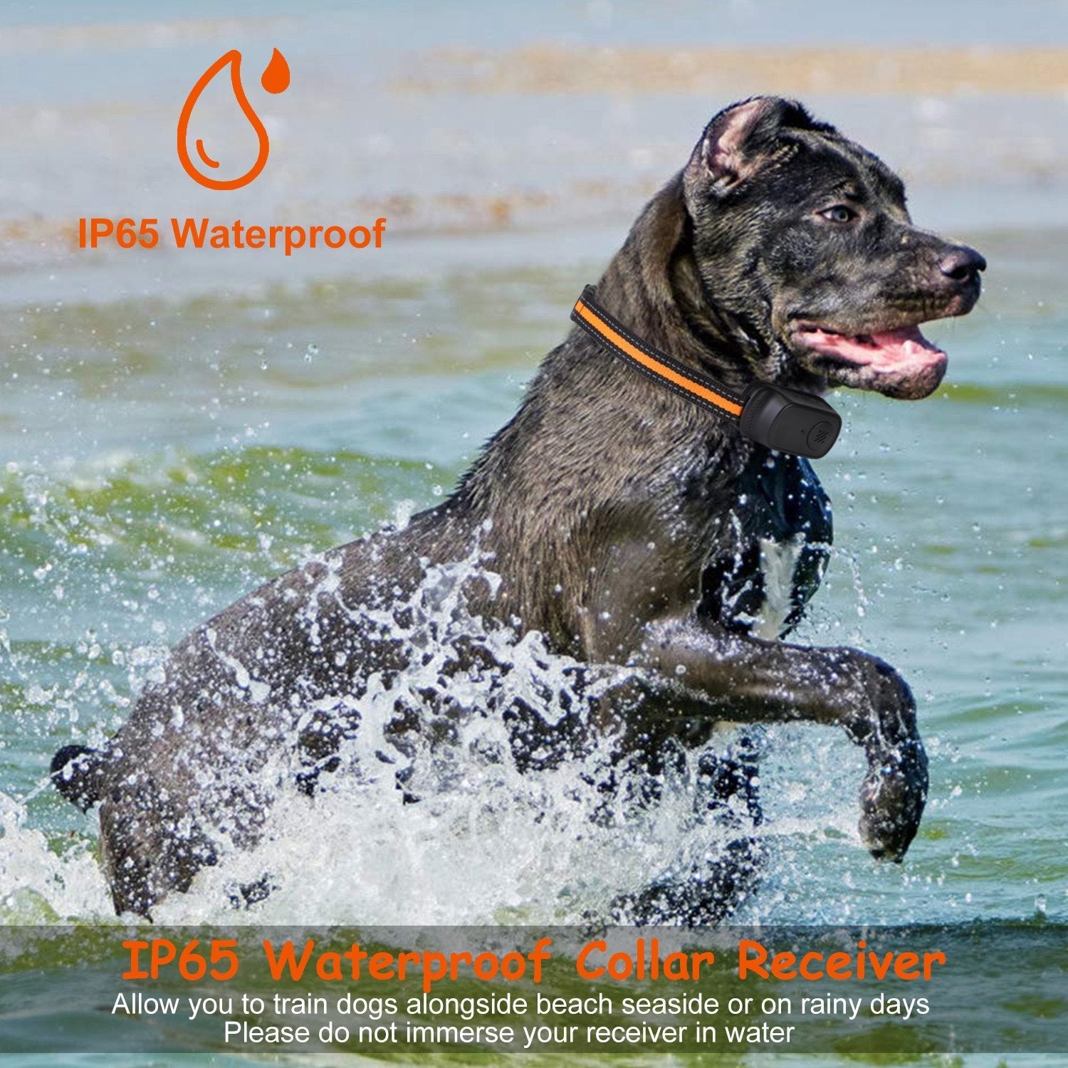HKM-4620989 Rechargeable Dog Training Collar with 3 Training Modes, IP65 Waterproof, 984FT Range, Safety Lock, and Adjustable Correction Levels