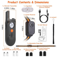 HKM-4620989 Rechargeable Dog Training Collar with 3 Training Modes, IP65 Waterproof, 984FT Range, Safety Lock, and Adjustable Correction Levels