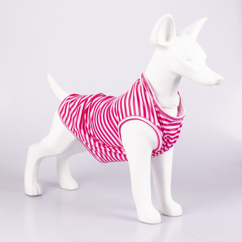 HKM-4621117 Comfortable and Breathable Striped Dog Vest in Various Colors and Sizes