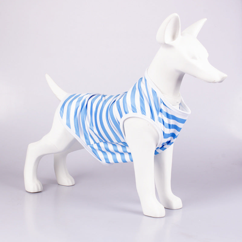 HKM-4621117 Comfortable and Breathable Striped Dog Vest in Various Colors and Sizes
