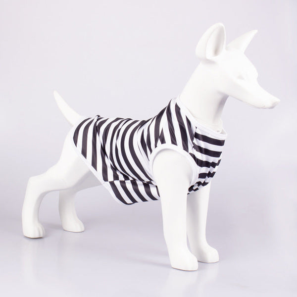 HKM-4621117 Comfortable and Breathable Striped Dog Vest in Various Colors and Sizes