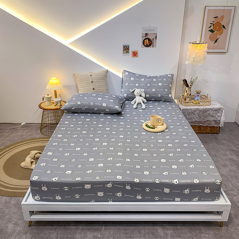 HKM-462163 Crystal Velvet Quilted Bed Cover with Lace - Geometric Pattern, 150X200-220 cm, Autumn/Winter Bedding