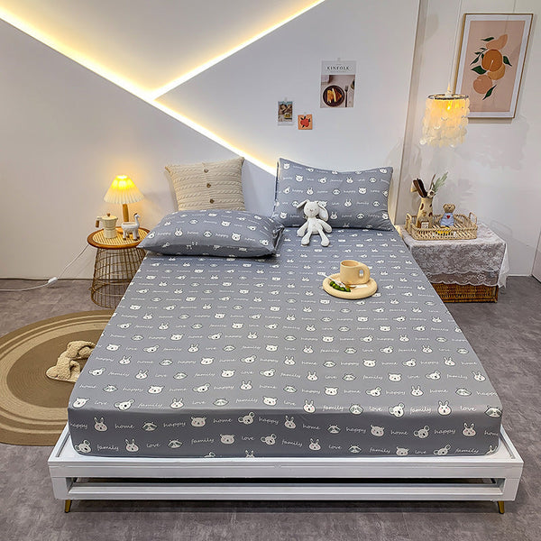 HKM-462163 Crystal Velvet Quilted Bed Cover with Lace - Geometric Pattern, 150X200-220 cm, Autumn/Winter Bedding