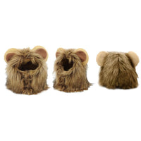 HKM-4622781 Lion Mane Costume for Cats and Small Dogs - Realistic Faux Fur Headgear with Adjustable Band