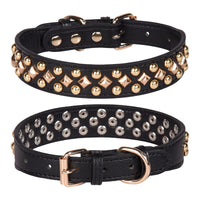 HKM-4623293 Stylish Rivet Leather Dog Collar for Small to Large Breeds