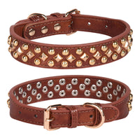 HKM-4623293 Stylish Rivet Leather Dog Collar for Small to Large Breeds