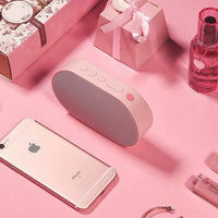 HKM-462483 Bluetooth Wireless Smart Speaker with Built-In Lithium Battery - Available in White, Black, Pink, and Blue