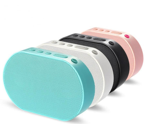 HKM-462483 Bluetooth Wireless Smart Speaker with Built-In Lithium Battery - Available in White, Black, Pink, and Blue