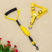 HKM-4625085 Foam Handle Chest Strap and Traction Rope Set for Dogs - Multi-Color Options Available