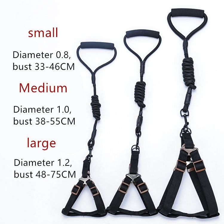 HKM-4625085 Foam Handle Chest Strap and Traction Rope Set for Dogs - Multi-Color Options Available