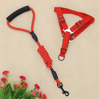 HKM-4625085 Foam Handle Chest Strap and Traction Rope Set for Dogs - Multi-Color Options Available