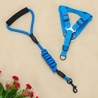 HKM-4625085 Foam Handle Chest Strap and Traction Rope Set for Dogs - Multi-Color Options Available