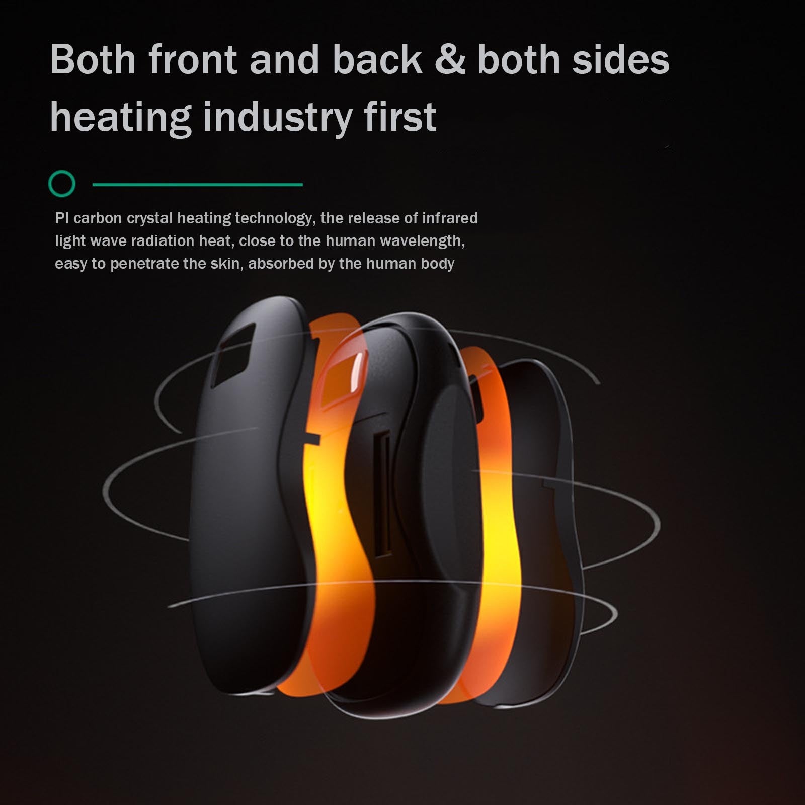 HKM-462547 USB Rechargeable Electric Hand Warmer Power Bank with Digital Display for Outdoor Use