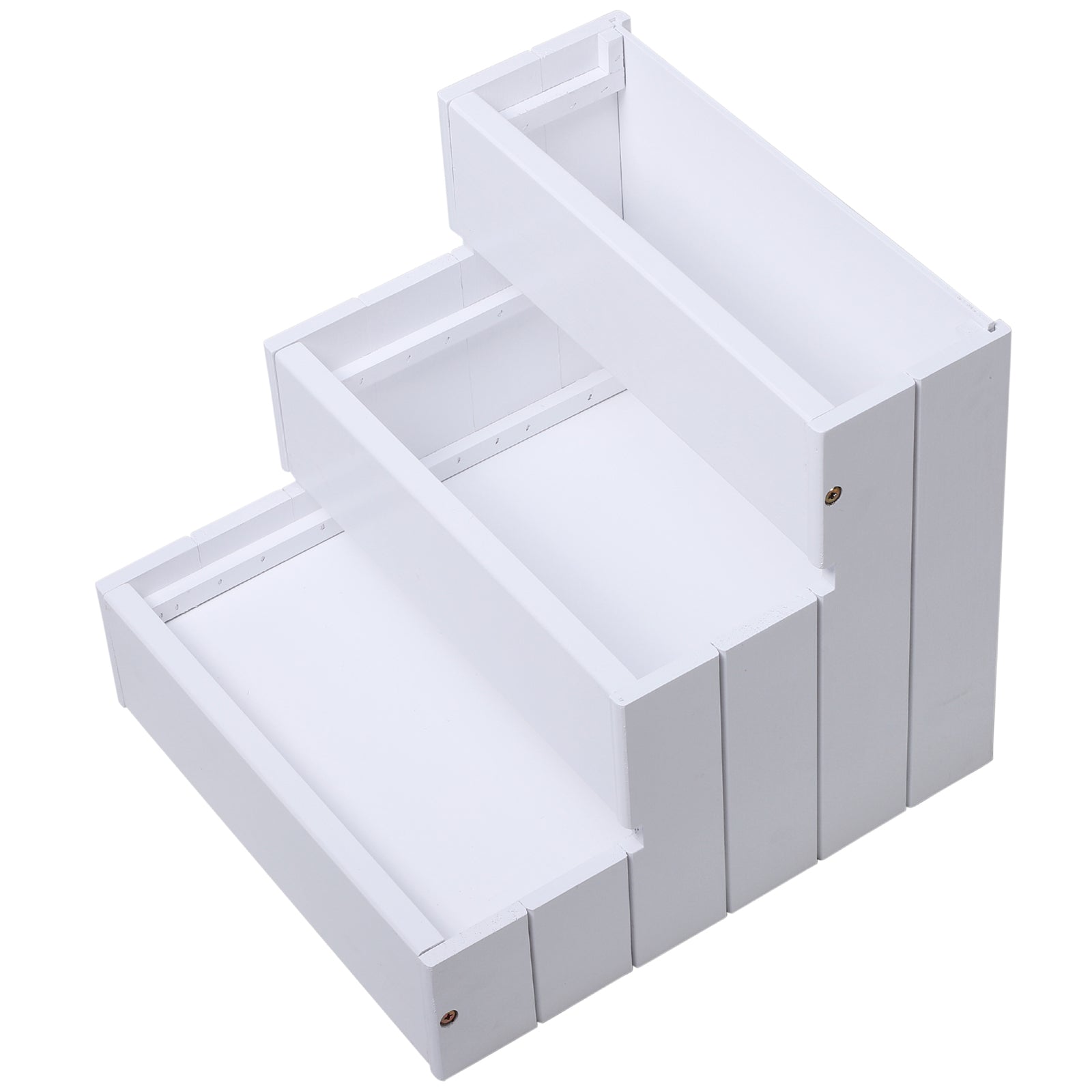 HKM-4626749 3-Step Carpeted Non-Slip Pet Stairs for Cats & Small Dogs - Compact Storage Design