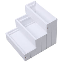 HKM-4626749 3-Step Carpeted Non-Slip Pet Stairs for Cats & Small Dogs - Compact Storage Design