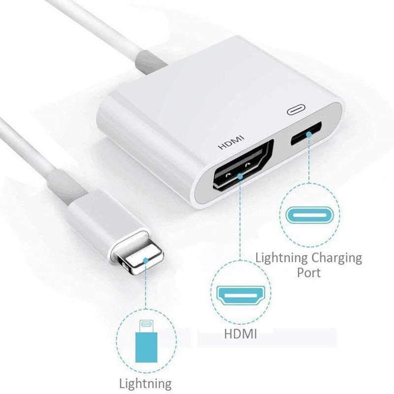 HKM-462675 HDMI Projector Adapter Cable - 1080P Resolution, 0.18m Length, On-Screen Converter in White